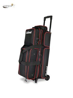 3 Ball Bowling Bag with Wheels Rolling Bowling Ball Bag 38" Retractable Handle
